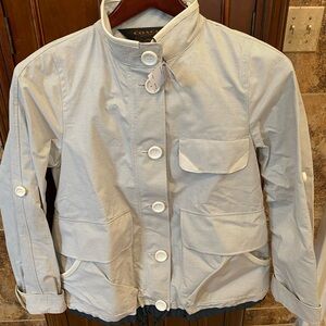 Coach Cropped Leather Trim Parka